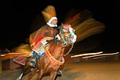 Tunisia Douz traditional folklore  Horse and rider doing fantasy