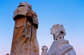 Barcelona: Roof of Casa Milà `La Pedrera´, 1906-1912 by Gaudí