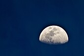The waxing moon over the Baja Peninsula, Baja California Sur, Mexico