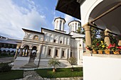 The monastery of Horezu Hurezi, Horez in Romania is listed as UNESCO world heritage  built about 1700 in the typical Brâncovenesc architecture which is a unique synthesis of western and eastern architectural styles  called after Constantin Brancoveanu, th