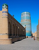 Katla-minar minaret and street, Khiva, Uzbekistan