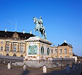 Equestrian statue of King Frederik V, Amalienborg Palace, Copenhagen, Denmark
