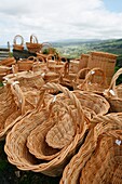 Wicker baskets  Azores islands handicraft, made in Agua de Pau, Sao Miguel island
