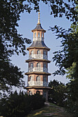 Orananienbaum palace, five storey pagode in the english-chinese garden, Oranienbaum, district Wittenberg, Saxony-Anhalt, Germany, Europe
