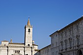 Piazza Arringo and Cattedrale di Sant Emidio Ascoli Piceno Abruzzo Italy