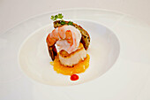 St.Tropez. Benkirai Hotel. Chef Oth Sombath from Thailand. Shrimp/Scallop appetizer