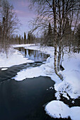 Winter river in Finland