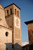 The sun sets on the Duomo in Cividale del Friuli in northern Italy