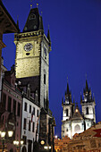 Czech Republic, Prague, Old Town Hall, Tyn Church