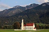 Germany, Bavaria, Schwangau, St Coloman Church