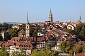 Switzerland, Berne, skyline, general aerial panoramic view