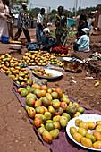 People at the fruit market, Mamou, Guinea, Africa