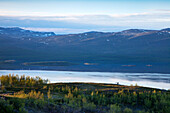 Dawn at Torneträsk Lake, Lapland, northern Sweden, Sweden