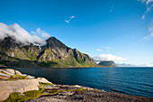 Steinsfjorden, Vestvågøya island, Lofoten Islands, North Norway, Norway