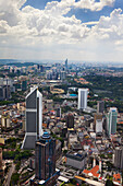 Blick vom Menara Fernsehturm nach Süden über Kuala Lumpur, Malaysia, Asien