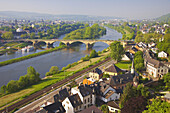 Blick auf Trier an der Mosel, Rheinland-Pfalz, Deutschland, Europa
