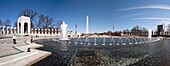 National World War II Memorial panorama, USA, Washington D.C., USA