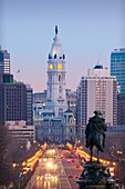 Benjamin Franklin Parkway and City Hall, Philadelphia, Pennsylvania, USA