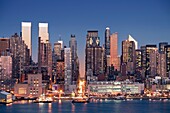 57th Street, Midtown Manhattan skyline across Hudson River from New Jersey, New York City, USA