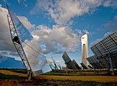 Solar energy plant near Seville, Andalusia, Spain