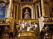 Peru. Cusco city. Church of La Compañia (17th century). Altar.