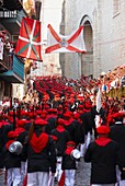 Alarde festival, Hondarribia, Guipuzcoa, Basque Country, Spain