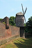 D-Dormagen, Rhine, Lower Rhine, North Rhine-Westphalia, D-Dormagen-Zons, Feste Zons, Mill Tower, historic windmill