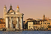 church and campanile San Giorgio Maggiore, at sunset, Dorsoduro quarter, Venice, Italy