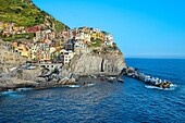 Coastal village of Manarola. Cinque Terre. Liguria. Italian Riviera. Italy.