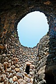 Tower. Unesco World Heritage Site. 14 century BC . Nuraghe Su Nuraxi. Barumini. La Marmilla Region. Sardinia. Italy.