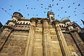 Buildings in front of the ghats on the Ganges river, Varanasi. Uttar Pradesh, India