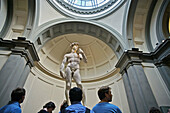 Michelangelo's David in the Galleria dell'Accademia, Florence. Tuscany, Italy
