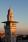 Israel, Jerusalem, Bab el Ghawanimeh Mosque, Minaret, Old city