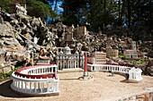 USA, Alabama, Cullman, Ave Maria Grotto, miniature international religious sites, built by Benedictine monk, Joseph Zoettl, St Peter's Basilica from the Vatican