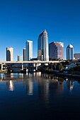 USA, Florida, Tampa, city view from Hillsborough River