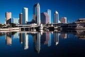 USA, Florida, Tampa, city view from Hillsborough River