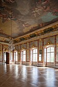 Latvia, Southern Latvia, Zemgale Region, Pilsrundale, Rundale Palace, b 1740, Bartolomeo Rastrelli, architect, throne room