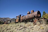 Narrow gauge steam locomotive museum, El Maiten, Chubut Province, Patagonia, Argentina