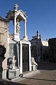 Argentina, Buenos Aires, Recoleta, Recoleta Cemetery, monument detail