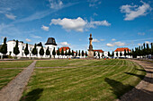 Denkmal und Putbusser Circus, Putbus, Insel Rügen, Ostsee, Mecklenburg-Vorpommern, Deutschland