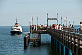 Pier at the seaside resort of Binz, Island of Rügen, Mecklenburg-Vorpommern, Germany