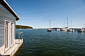 Hausboote in Lauterbach, Insel Rügen, Ostsee, Mecklenburg-Vorpommern, Deutschland