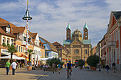 Maximilian street and Speyer cathedral, Rhineland-Palatinate, Germany, Europe