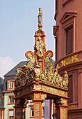 Marktbrunnen, Markt, Mainz, Rheinhessen, Rheinland-Pfalz, Deutschland
