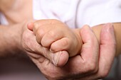 Adult, Adults, Affection, babies, baby, Bond, Bonding, Bonds, Boy, Boys, Child, child, Children, children, Close-up, Closeup, Color, Color image, Colour, Contemporary, detail, details, families, family, Finger, Fingers, Fondness, hand, hands, Hold, Holdin