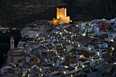 Castle and village, Alcalá de Júcar, Albacete province, Castilla la Mancha, Spain