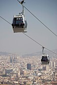 Barcelona, general view from Montjuich, Barcelona, Catalonia, Spain