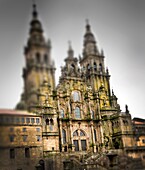The cathedral of Santiago de Compostela is the destination of the important medieval pilgrimage route, the Way of St James Galicia, spain
