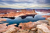 View of Padre Bay and Lake Powell from Alstrom Point, Glen Canyon National Recreation Area Utah