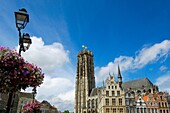 St. Rumbold's Cathedral, Grote Markt, Mechelen. Flemish Region, Belgium
